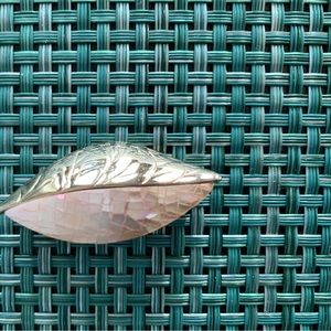 Costume Jewelry Two Toned Leaf Pin